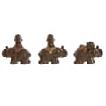 Miniatyrbillede 1 af 3: Dekorativ figur Home ESPRIT Brun Orange Koral Lime Harpiks Munk Orientalsk 13 x 6 x 12,5 cm (3 enheder)