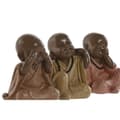 Miniatyrbilde 2 av 3: Dekorativ Figur Home ESPRIT Oransje Koral Lime Harpiks Munk Orientalsk 8,5 x 7 x 9,7 cm (3 enheter)