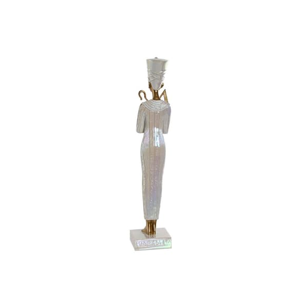 Dekorativ Figur Home ESPRIT Hvit Gyllen Harpiks Orientalsk Egypter 10 x 9 x 52 cm (2 enheter)