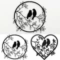 Miniatyrbilde 3 av 4: INF Metal Wall Art Decor - Love Birds Silhouette Model 1