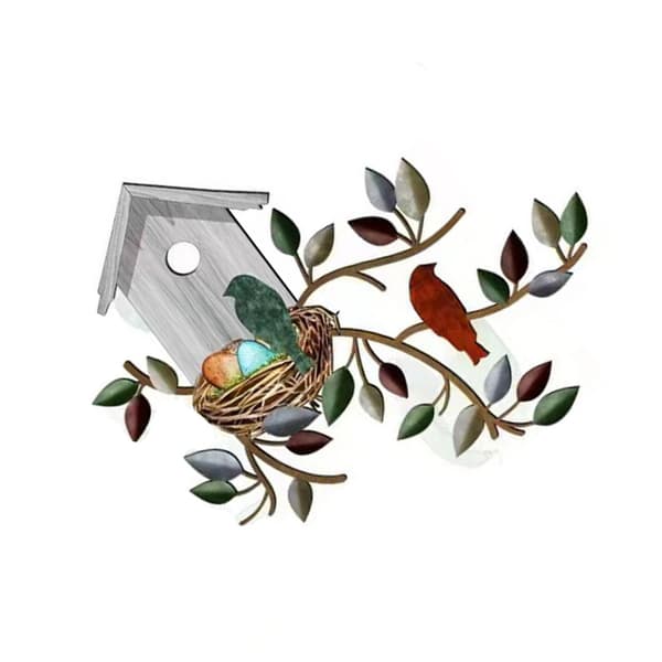 INF Metal Wall Art Decor - Love Birds Silhouette Model 4