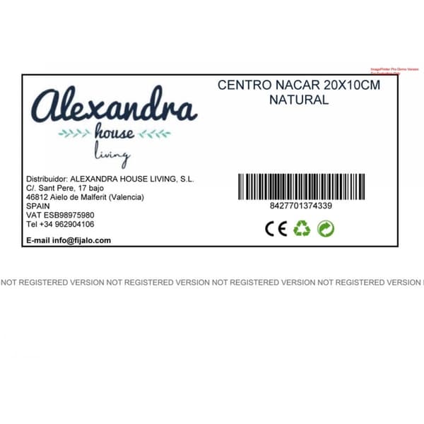 Borddekoration Alexandra House Living 20 x 10 x 1 cm Perlemor