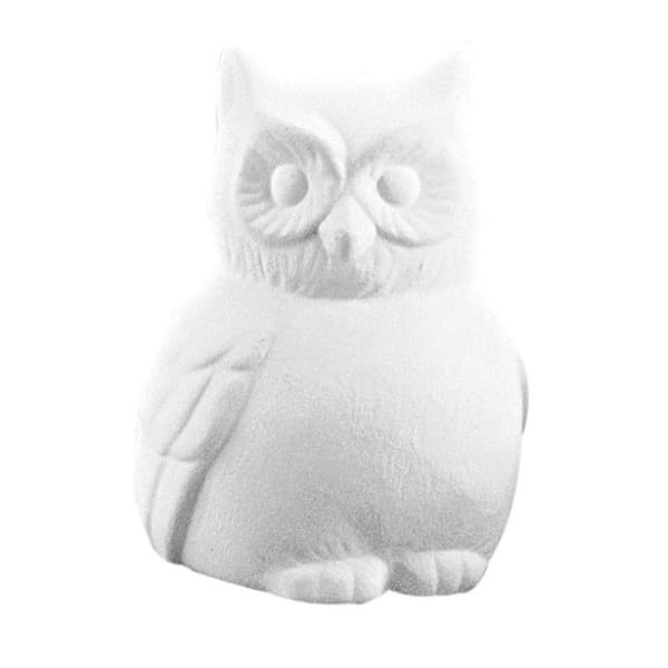 Uggla i polystyren - LePolystyrène - 13 cm - Vit - Dekorativa objekt - Inomhus