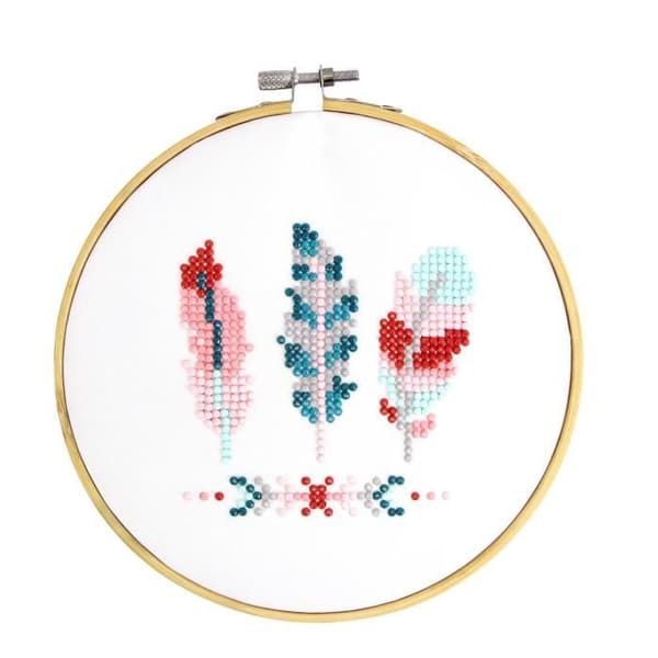 Diamantmålning kit - Flerfärgad - Diameter 17 cm - Pärlstrass - Inredningsdekoration - Unisex