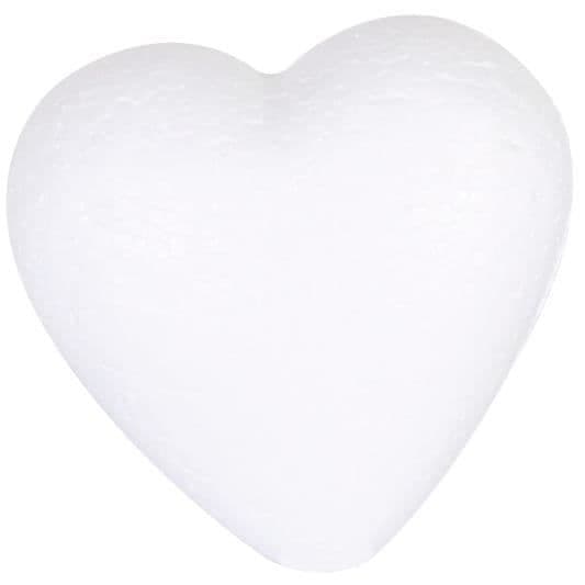 Styropor brandsäkert polystyrenhjärta 9 cm 10 st - Creative frö Vit