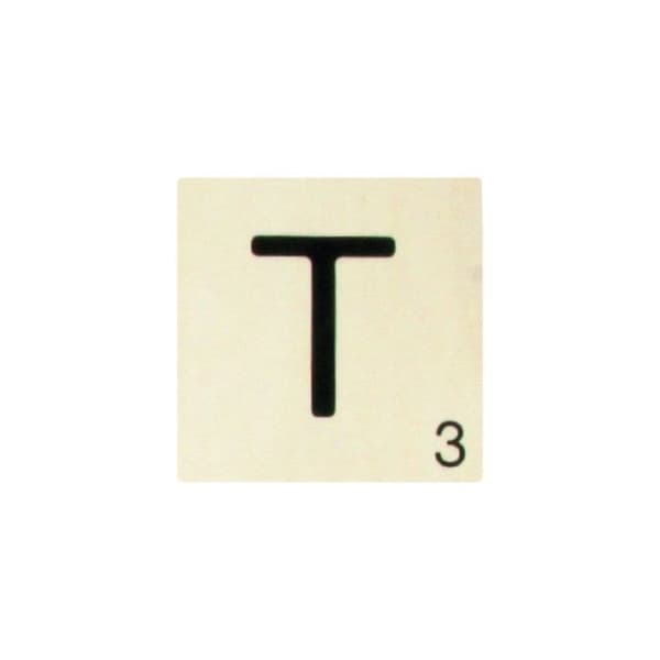 Maxi dekorativa träbokstäver - T 10 x 10 cm
