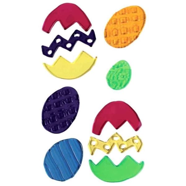 Gelly påskäggdekoration 4 till 10,5 cm x 6 st - MegaCrea {färg}