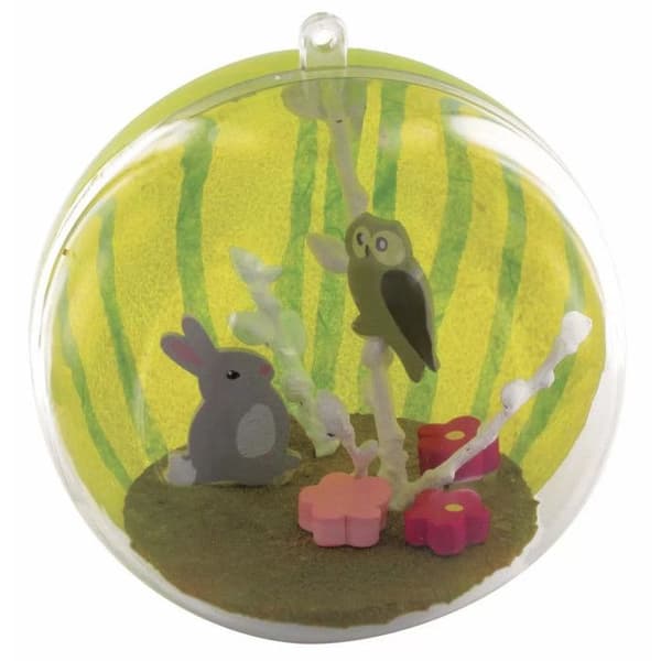 Kula i transparent plastkristall 12 cm