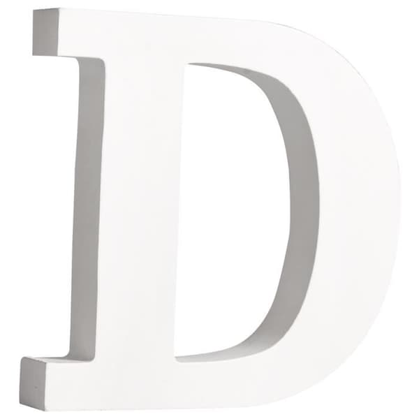Bokstav D - Vit MDF - 11 cm - Rayher