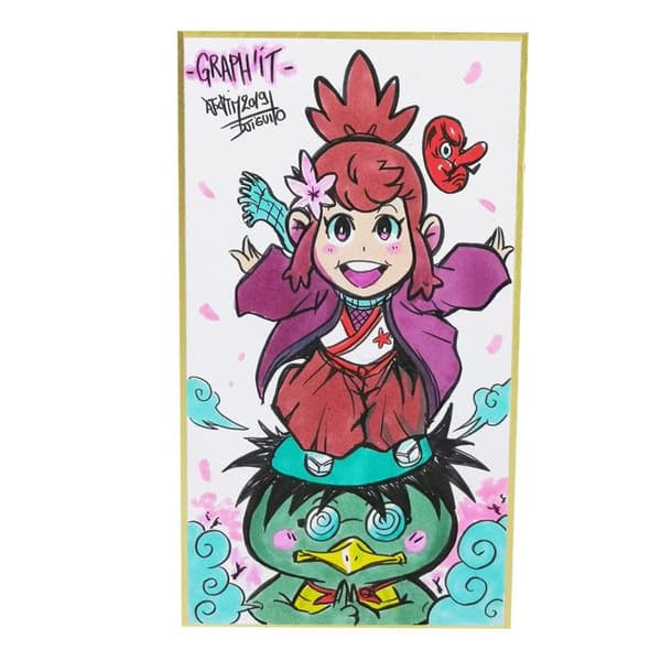 Shikishi - Graph'It - Petit - 13.5x24 cm - Grå - Kartong - Inomhus