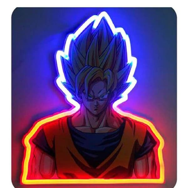Vägglampa - DRAGON BALL Z - Goku - 40 cm - LED - Inomhus - Både för pojkar och flickor
