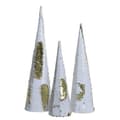 Miniatyrbild 3 av 3: SET 3 CONI NATALIZI CON PILLETTER REVERSIBILI BIANCO-ORO KAEMINGK 386
