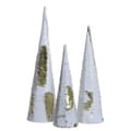 Miniatyrbild 2 av 3: SET 3 CONI NATALIZI CON PILLETTER REVERSIBILI BIANCO-ORO KAEMINGK 386