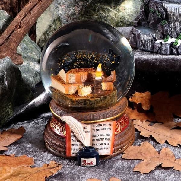Nemesis Now Witching Hour Cat Snow Globe - 11cm