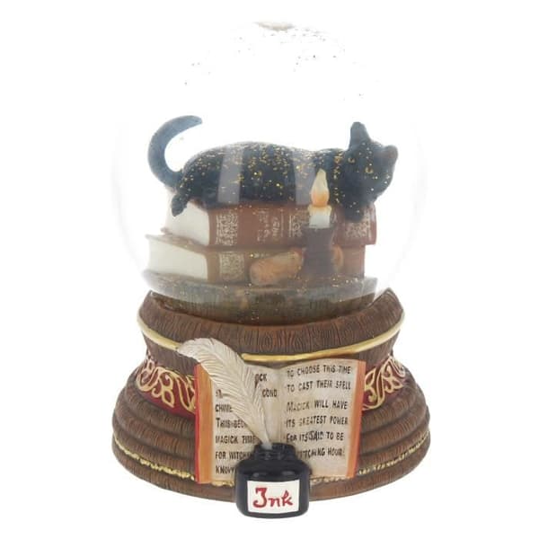 Nemesis Now Witching Hour Cat Snow Globe - 11cm