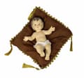 Miniatyrbild 1 av 2: Santon - religiös julfigur Donregaloweb Figur Barngud av gips på en vit mantel 19x12x30 cm