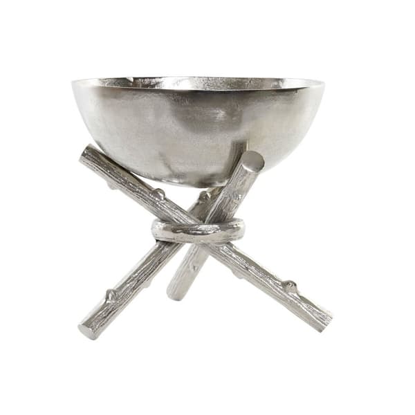 Bordsdekoration Home ESPRIT Silvrig Aluminium Modern 30 x 30 x 28 cm