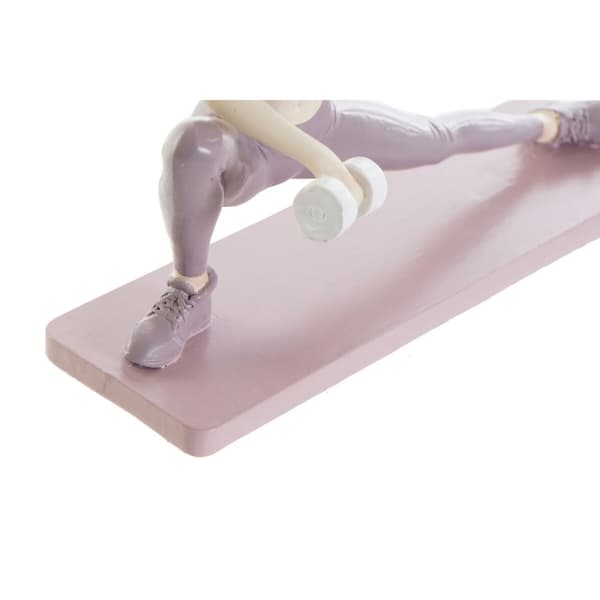 Prydnadsfigur DKD Home Decor Rosa Yoga Scandi 20 x 8 x 16,5 cm