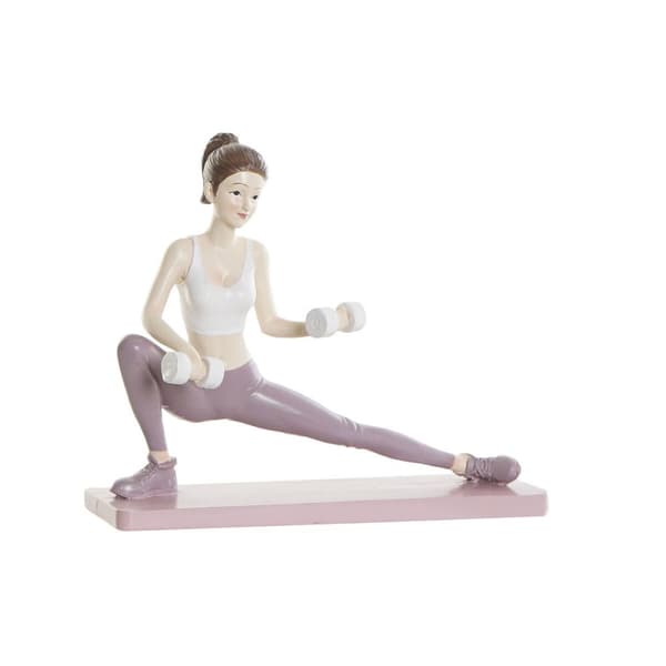 Prydnadsfigur DKD Home Decor Rosa Yoga Scandi 20 x 8 x 16,5 cm