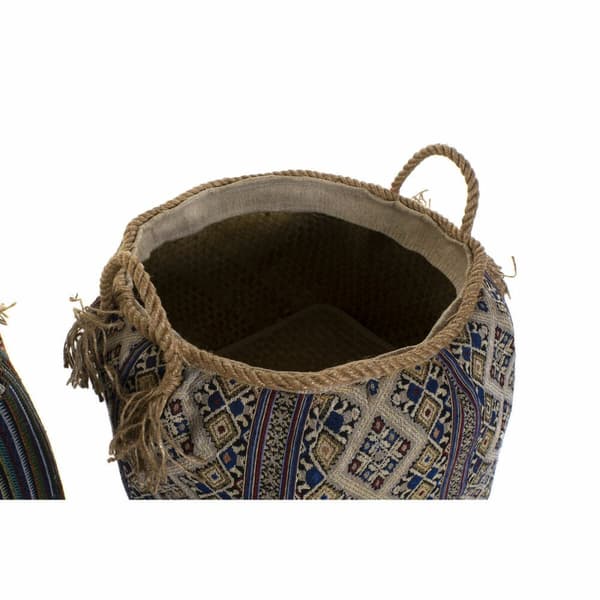 Korg DKD Home Decor Naturliga fibrer 41 x 41 x 40 cm Boho (2 antal)