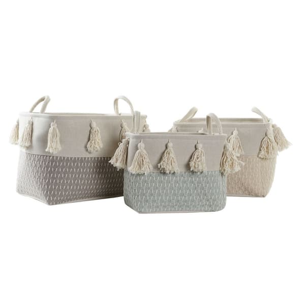 Korg - set DKD Home Decor Polyester Frans (40 x 30 x 30 cm)
