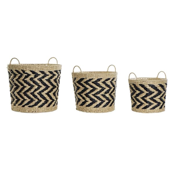 Korg - set DKD Home Decor Fibrer (40 x 40 x 35 cm)