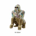 Miniatyrbild 4 av 4: Prydnadsfigur DKD Home Decor 28,5 x 26,5 x 41 cm Gyllene Multicolour Gorilla