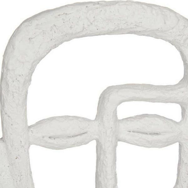 Prydnadsfigur Ansikte Vit Polyresin (19,5 x 38 x 10,5 cm)