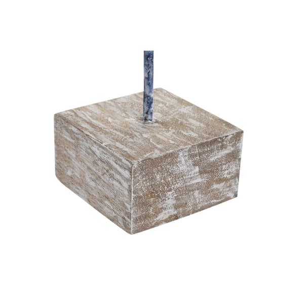 Prydnadsfigur DKD Home Decor Blå Harts Mangoträ (37 x 11 x 39 cm)