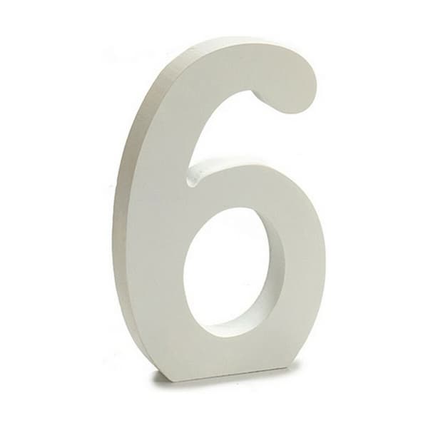 Siffror Pincello 6 Vit 1,8 x 21 x 17 cm (12 antal)