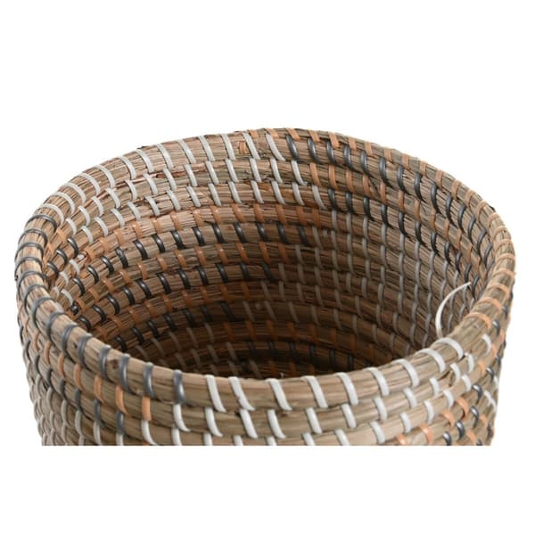 Korg - set DKD Home Decor 28 x 28 x 22 cm Tropiskt Sjögräs