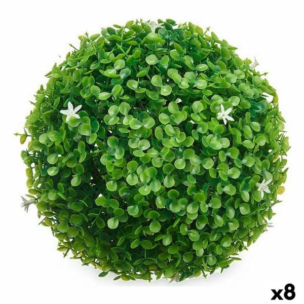 Dekorativ växt Ibergarden 555 Plast Virágok Blad Labda 22 x 22 x 22 cm (8 antal)
