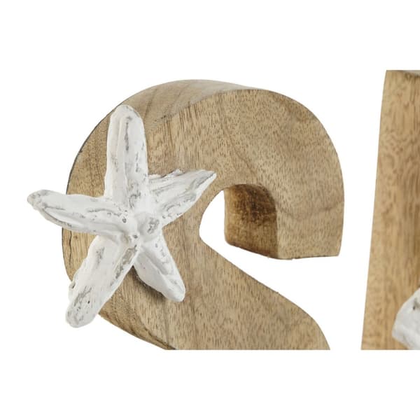 Prydnadsfigur Home ESPRIT Sea Vit Naturell Medelhavs 47 x 8 x 24,5 cm