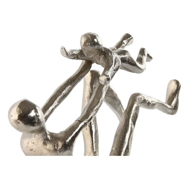 Prydnadsfigur Home ESPRIT Silvrig 25 x 8 x 14 cm (2 antal)