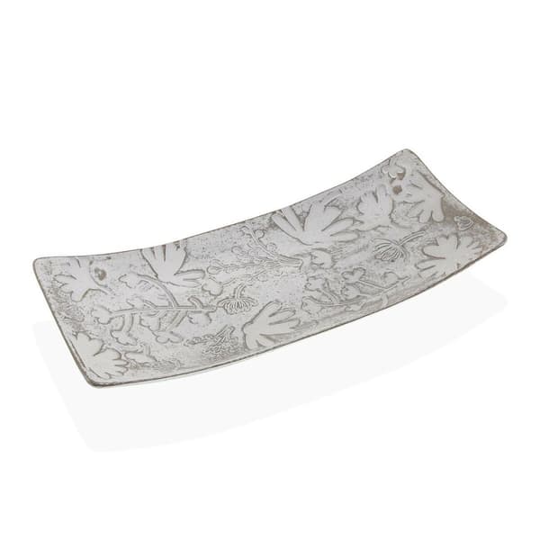 Bordsdekoration Versa Vit Virágok 16 x 4,5 x 38,5 cm