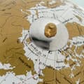 Miniatyrbild 3 av 4: Glob Alexandra House Living Gyllene Metall 16 x 25 x 16 cm