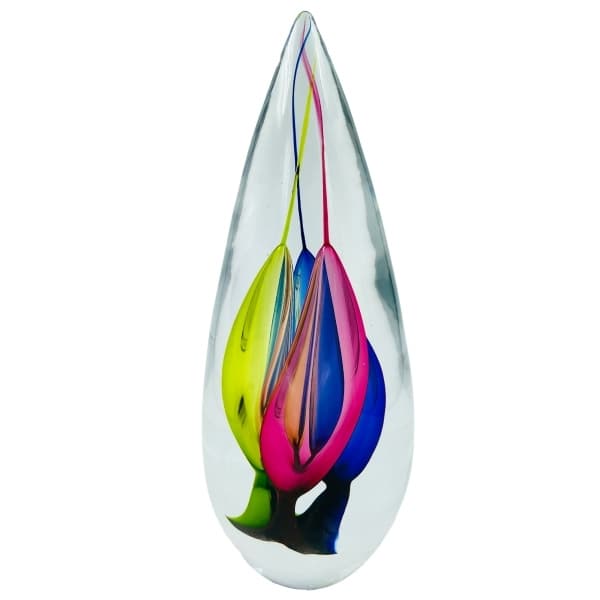 Tricolor Fire, Medium H 30,5cm - Studio Glashyttan Åhus
