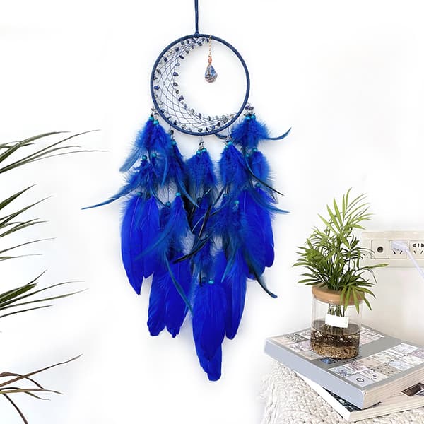 INF Crystal Moonstone Dream Catcher Sininen