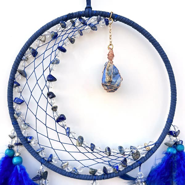 INF Crystal Moonstone Dream Catcher Sininen