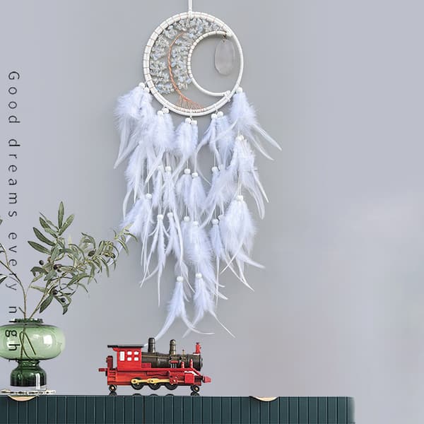 INF Håndlaget Dreamcatcher Veggoppheng Hvit