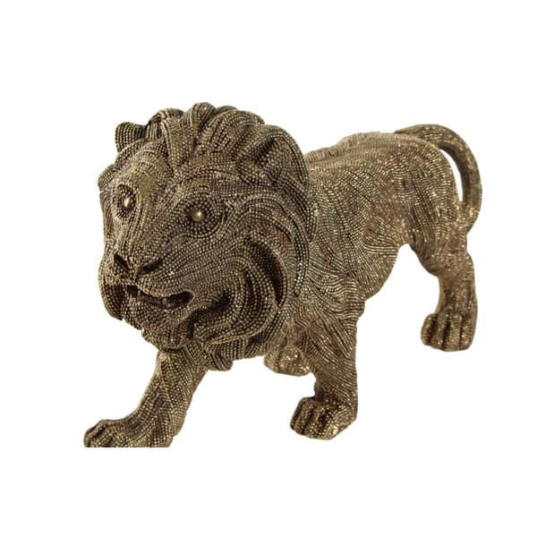 Dekorativ figur DKD Home Decor Gylden Kolonistil Løve 30 x 9,4 x 16,7 cm