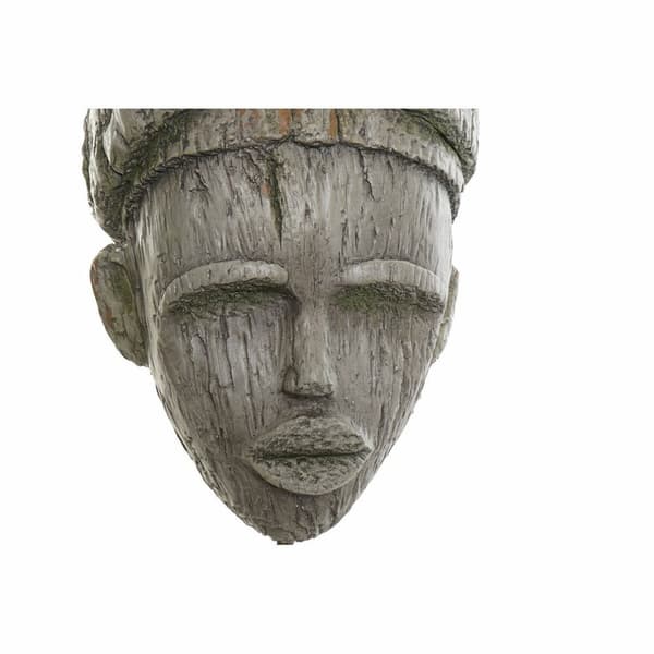 Dekorativ figur DKD Home Decor 24 x 15 x 58 cm Grå Kolonistil Afrikansk kvinde