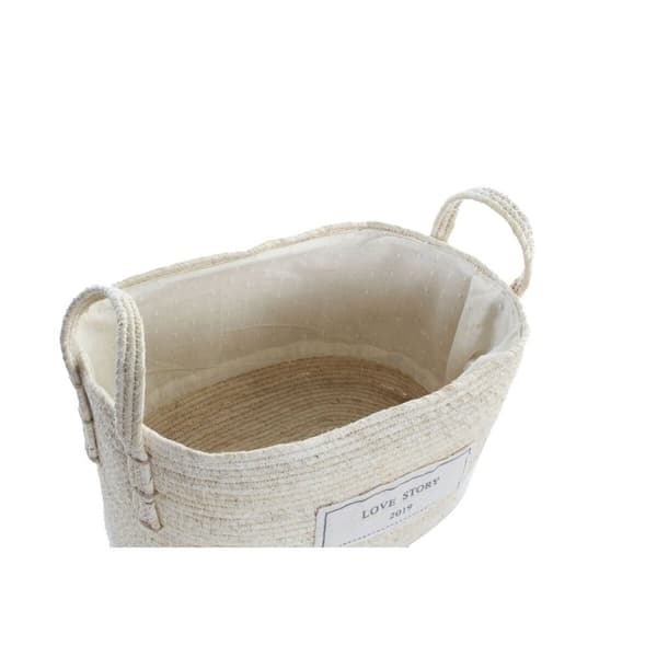 Kurvesæt DKD Home Decor Bomuld Fiber (34 x 23 x 20 cm)