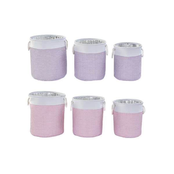 Kurvesæt DKD Home Decor Polyester 40 x 40 x 49 cm (2 enheder)