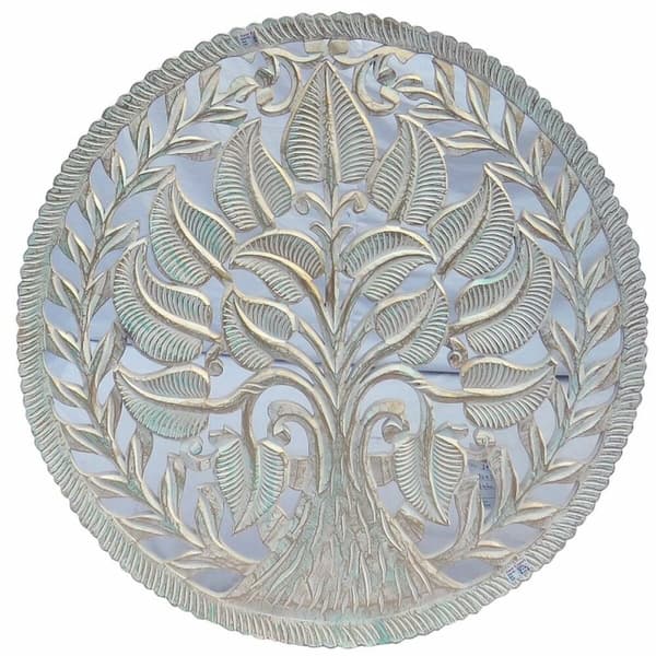 Vægdekoration DKD Home Decor Træ MDF (90 x 2 x 90 cm)