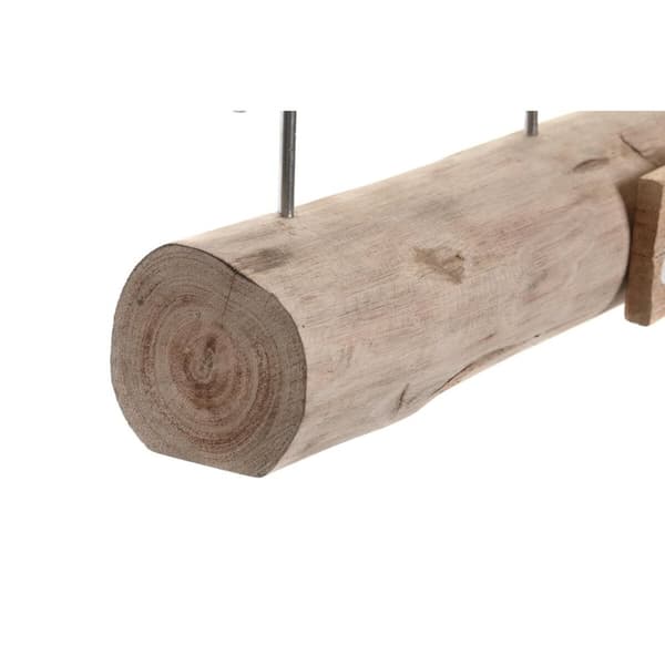 Dekorativ figur DKD Home Decor Ældet overflade Brun Hvid Harpiks Mangotræ Hval (57 x 10 x 28 cm)