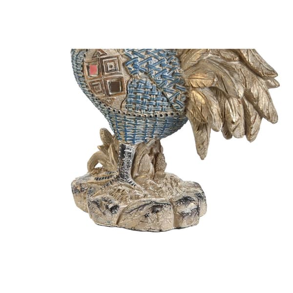Dekorativ figur DKD Home Decor 14,3 x 7,5 x 20 cm Blå Turkisblå Hane Afklædt (2 enheder)