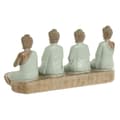 Miniatyrbillede 4 af 4: Dekorativ figur Home ESPRIT Hvid Grøn Buddha Orientalsk 24 x 9 x 11 cm (2 enheder)