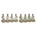 Miniatyrbillede 1 af 4: Dekorativ figur Home ESPRIT Hvid Grøn Buddha Orientalsk 24 x 9 x 11 cm (2 enheder)