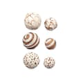 Miniatyrbillede 2 af 3: Set of Decorative Balls Brun Hvid (12 enheder)